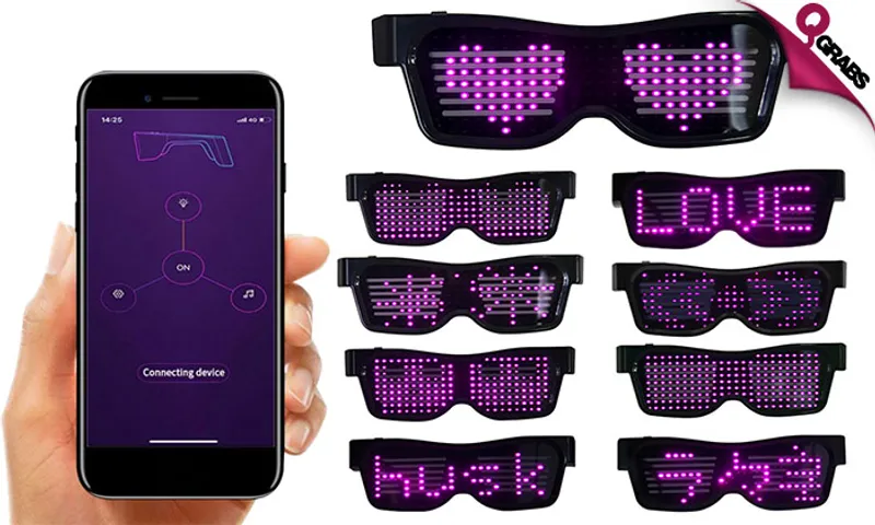 Customizable Bluetooth LED Glasses!